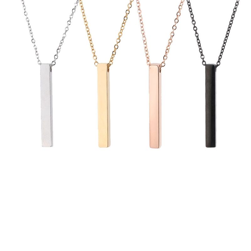 Stainless Steel 18K Gold Plated Rose Gold Plated Simple Style Plating Geometric Solid Color None Necklace