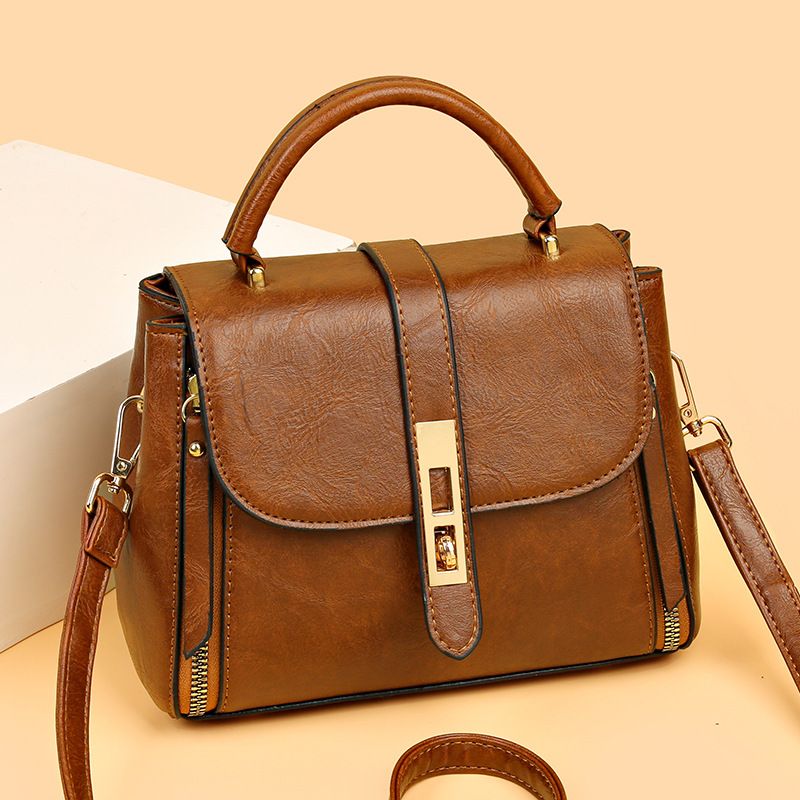 Women's Medium All Seasons Pu Leather Vintage Style Handbag