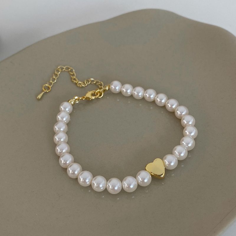 Style Moderne Forme De Cœur Perle D'eau Douce Bracelets