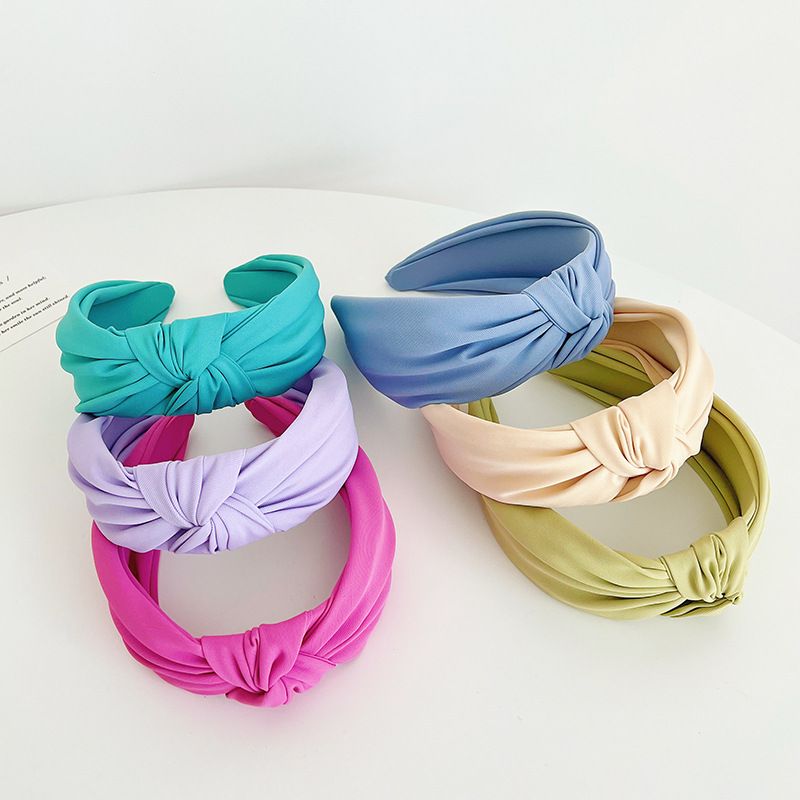 Women's Simple Style Solid Color Cloth Braid Hair Band