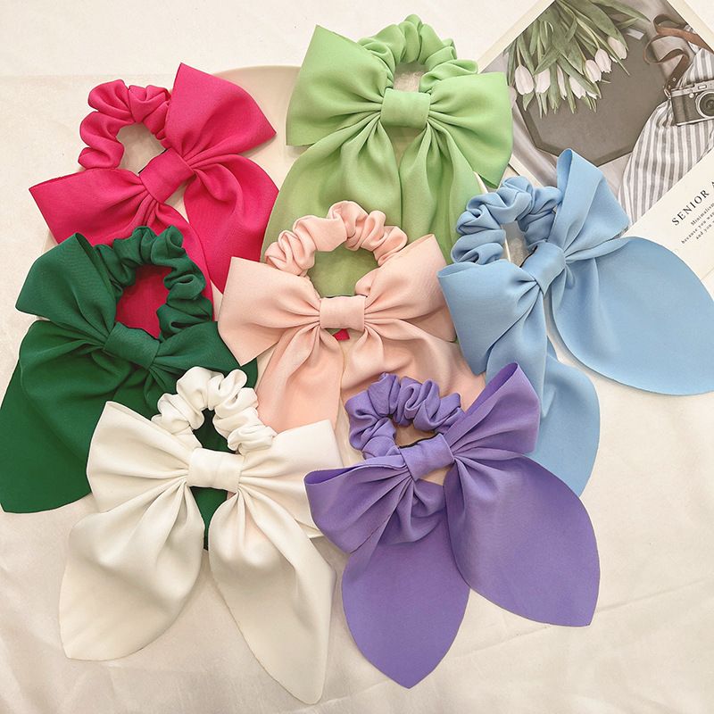 Basic Classic Style Solid Color Cloth Hair Tie