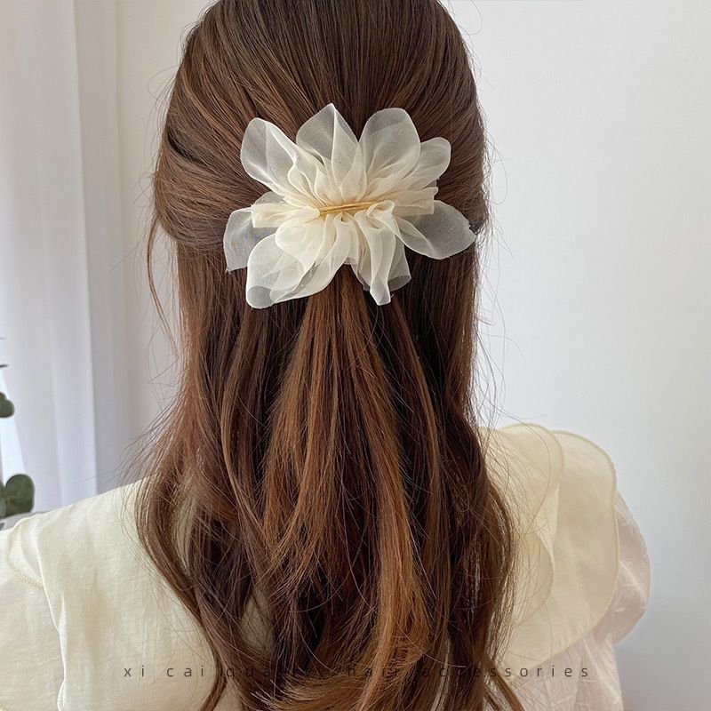 Simple Style Solid Color Cloth Patchwork Hair Clip