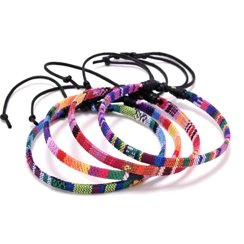 Ethnischer Stil Farbblock Seil Großhandel Armbänder