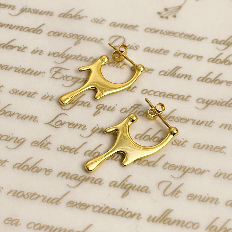 1 Pair Simple Style Water Droplets Plating Sterling Silver Earrings