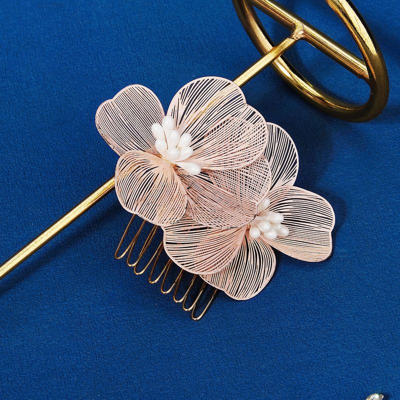 Retro Flower Metal Handmade Insert Comb