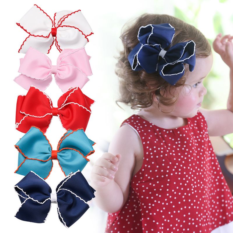 Sweet Bow Knot Cloth Hair Clip