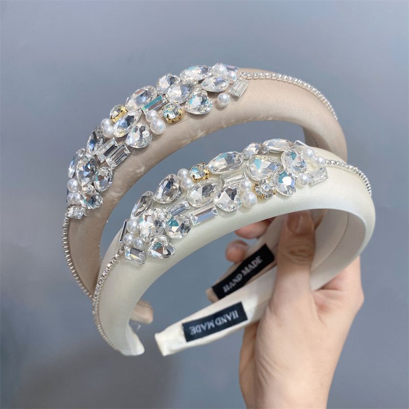 Fairy Style Elegant Streetwear Geometric Cloth Diamond Hair Band