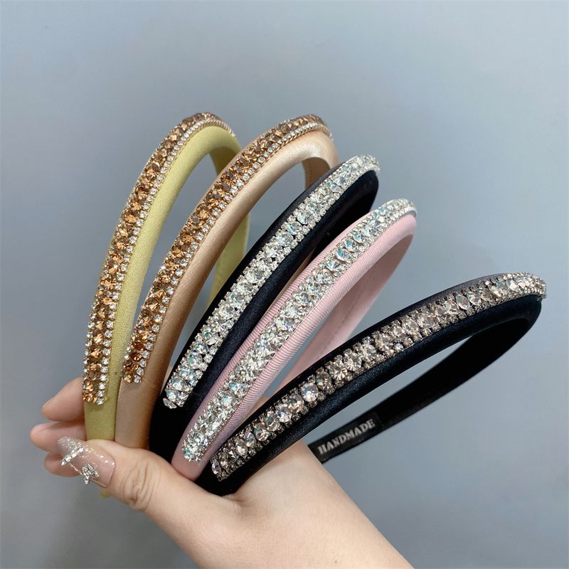 Feenhafter Stil Moderner Stil Farbblock Tuch Diamant Haarband