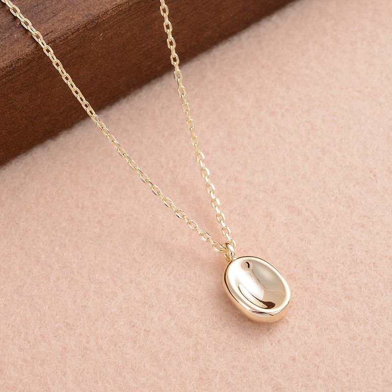 Ig Style Simple Style Oval Copper Pendant Necklace In Bulk