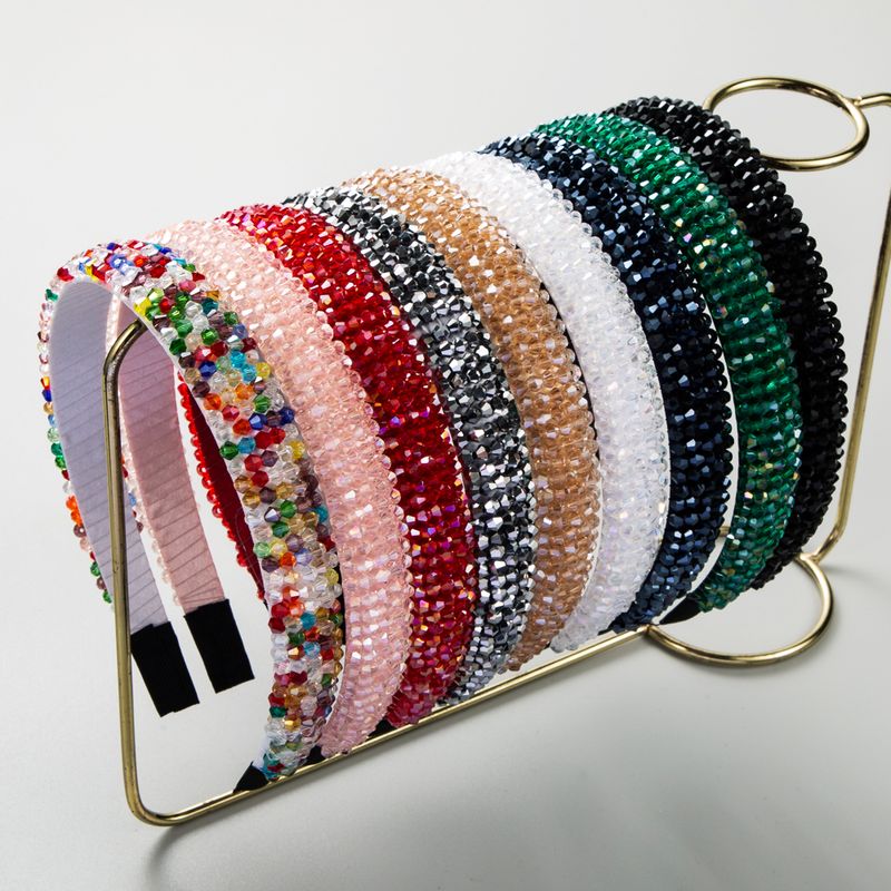 Women's Casual Cute Color Block Artificial Crystal Hair Band