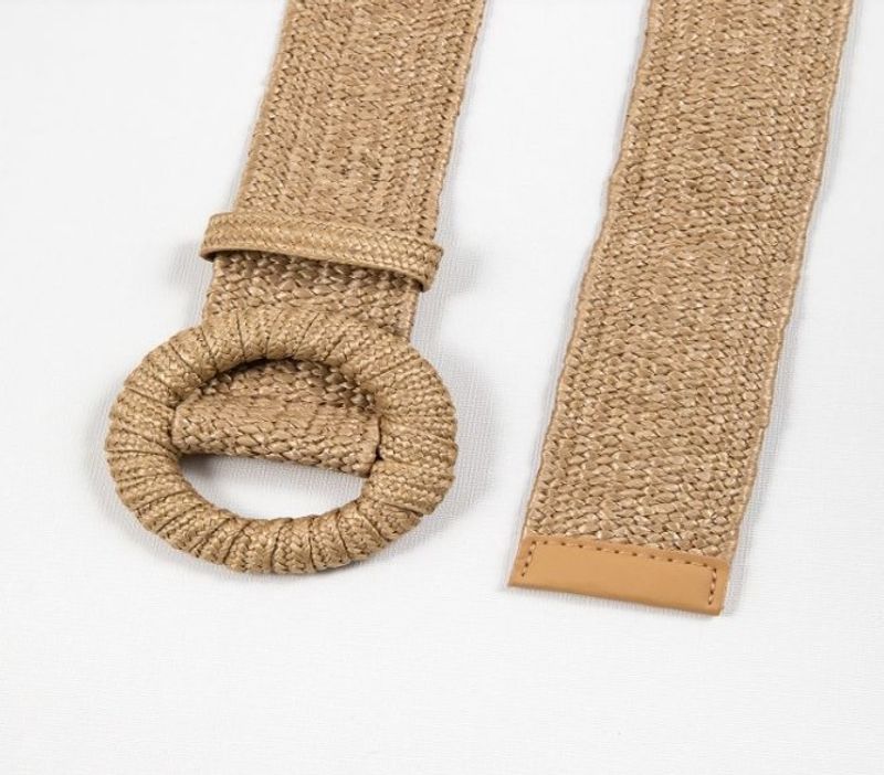 Diseño Original Color Sólido Páginas Mujeres Cinturones Tejidos
