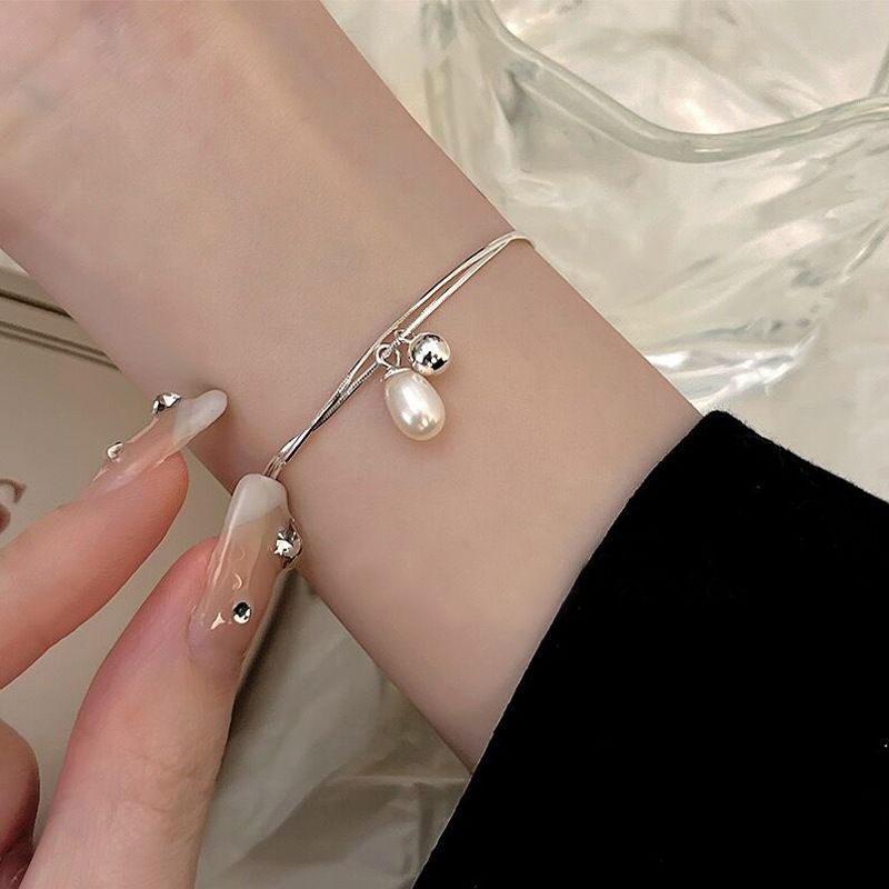 Simple Style Solid Color Sterling Silver Gold Plated Bracelets In Bulk