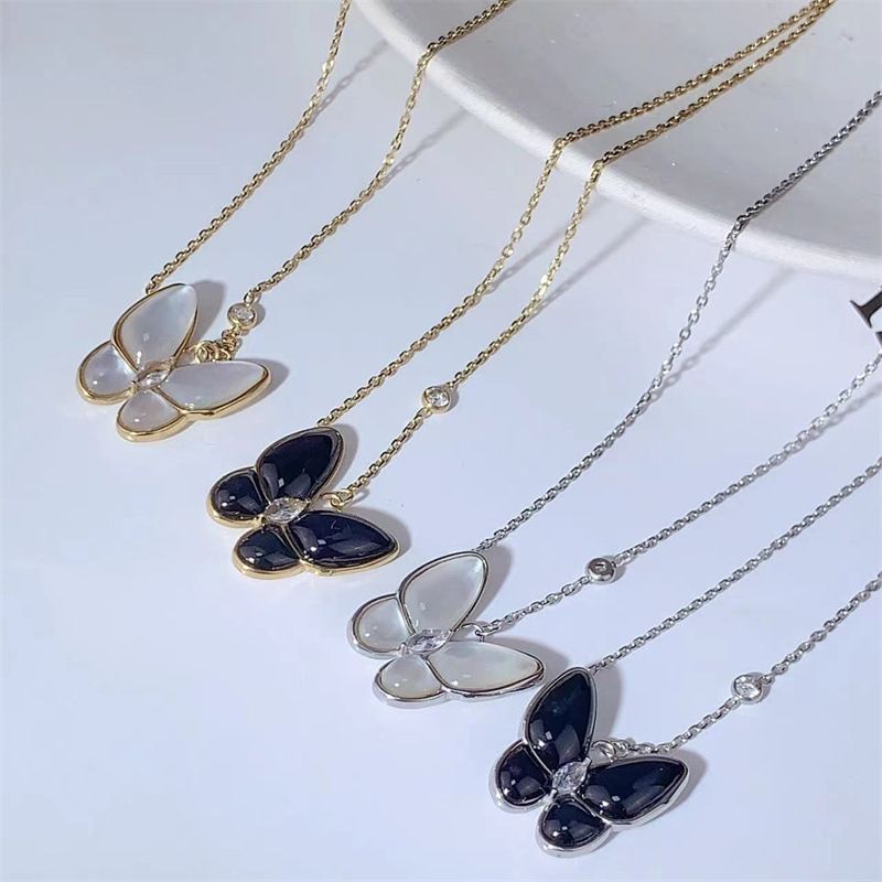 Simple Style Bow Knot Titanium Steel Inlay Agate Pendant Necklace