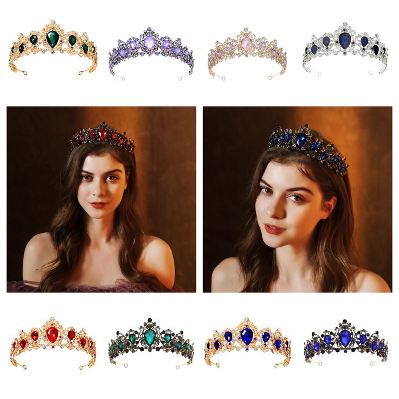 Elegant Retro Crown Alloy Diamond Crown