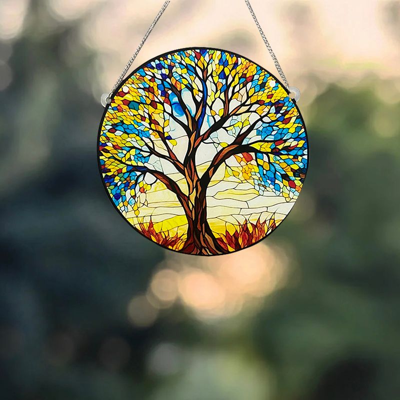 Nordic Style Round Tree Arylic Pendant