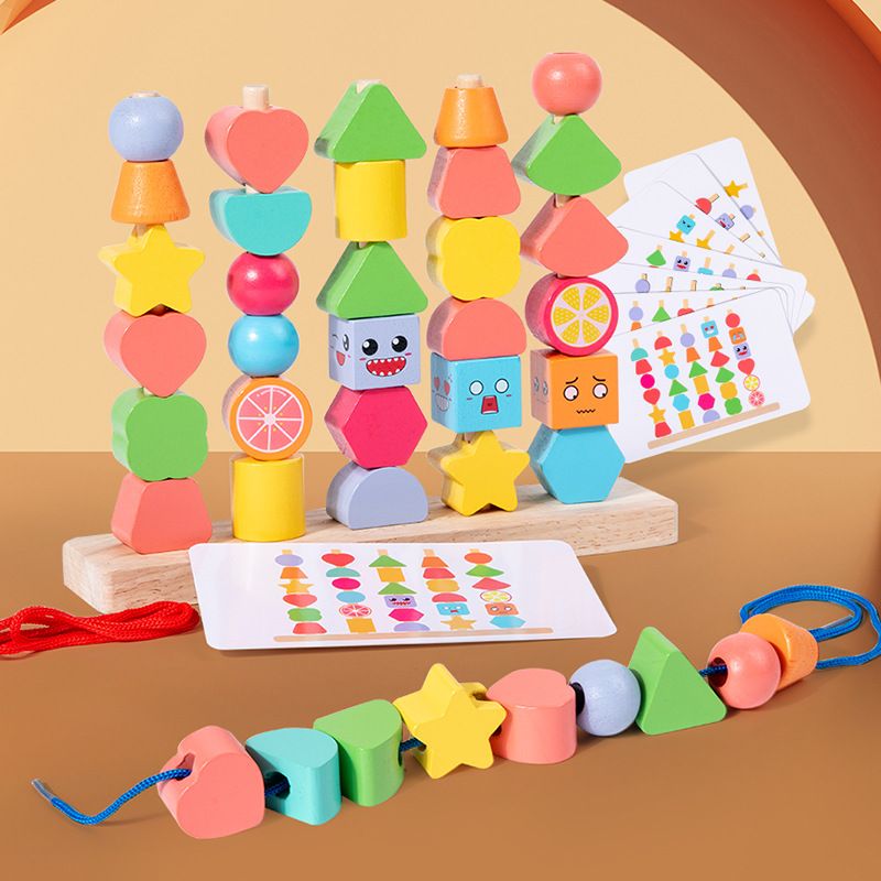 Bauspielzeug Kleinkind (3-6 Jahre) Geometrisch Holz Spielzeug