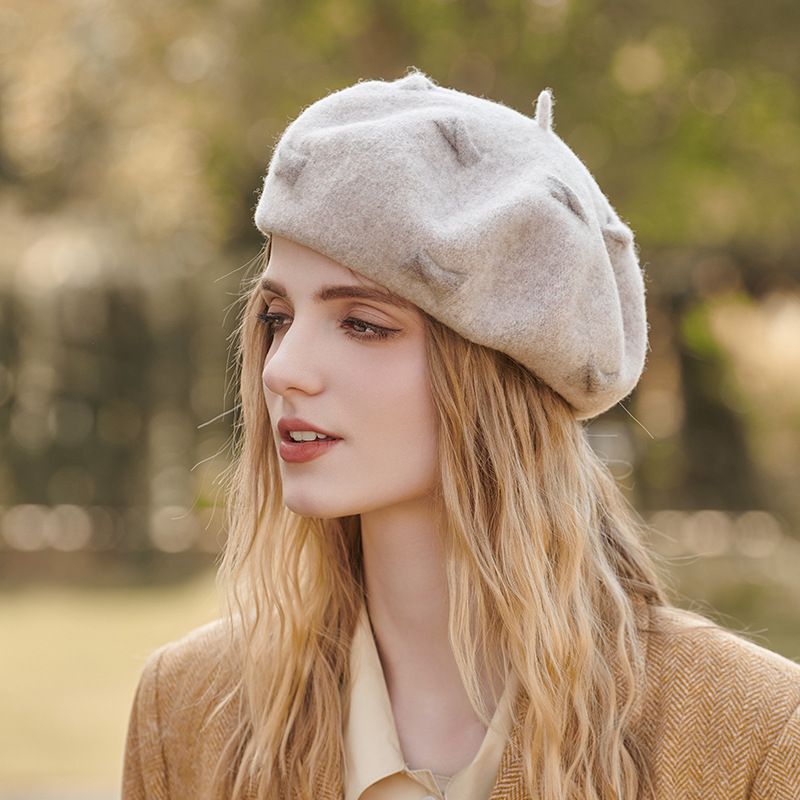 Women's Simple Style Color Block Eaveless Beret Hat
