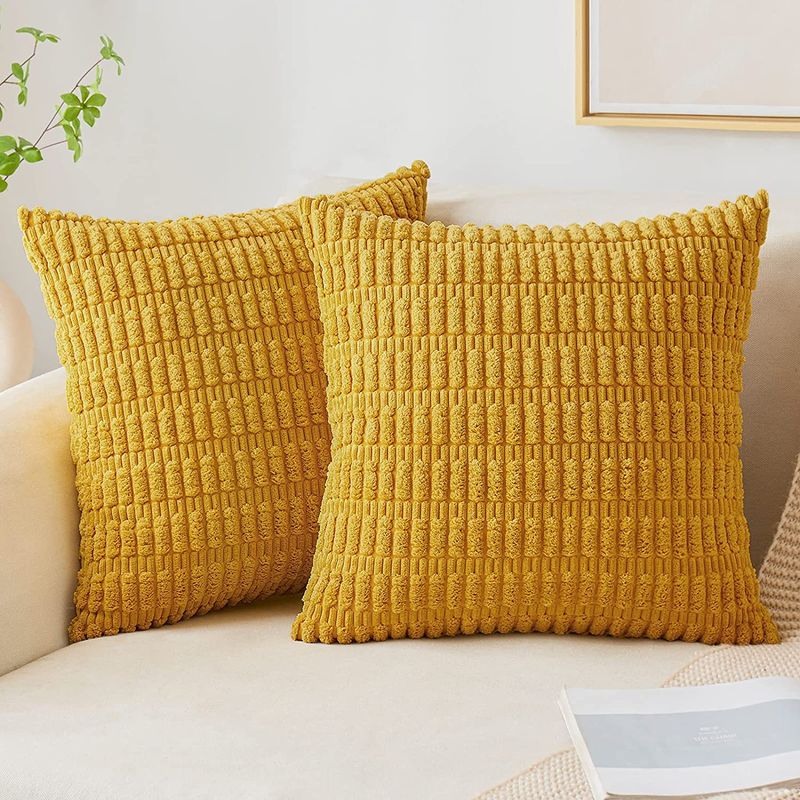 Casual Vacation Solid Color Corduroy Pillow Cases