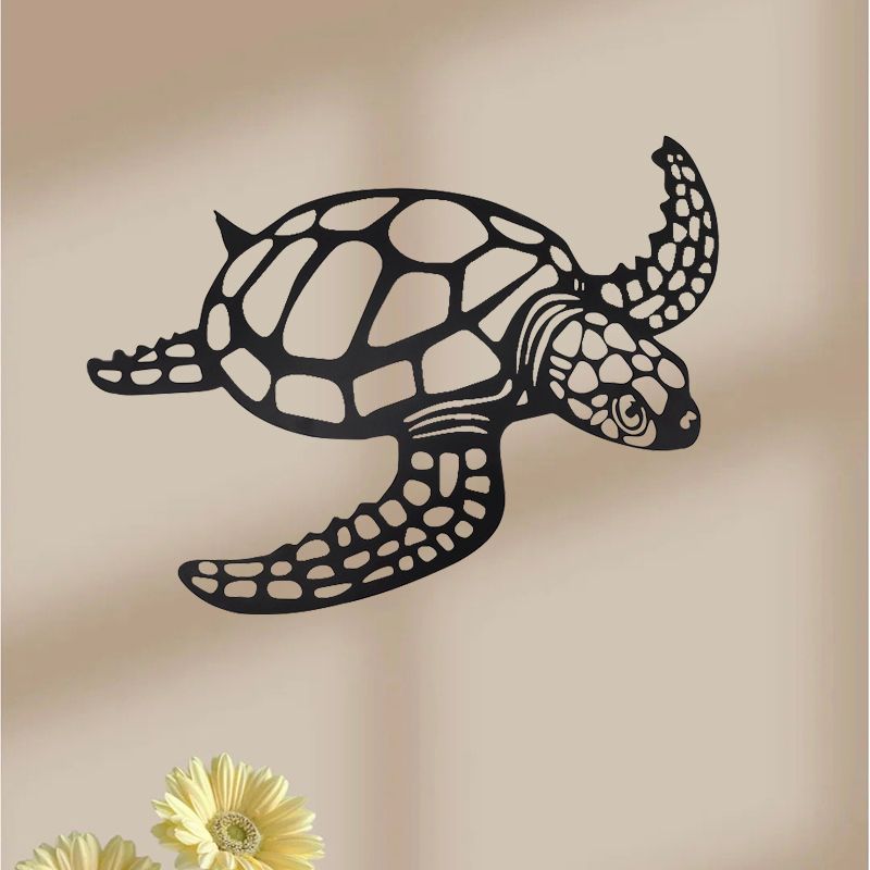 Marine Style Animal Iron Wall Sticker Artificial Decorations