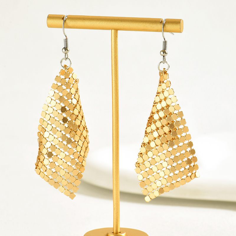 1 Pair Lady Geometric Plating Alloy 18k Gold Plated Drop Earrings