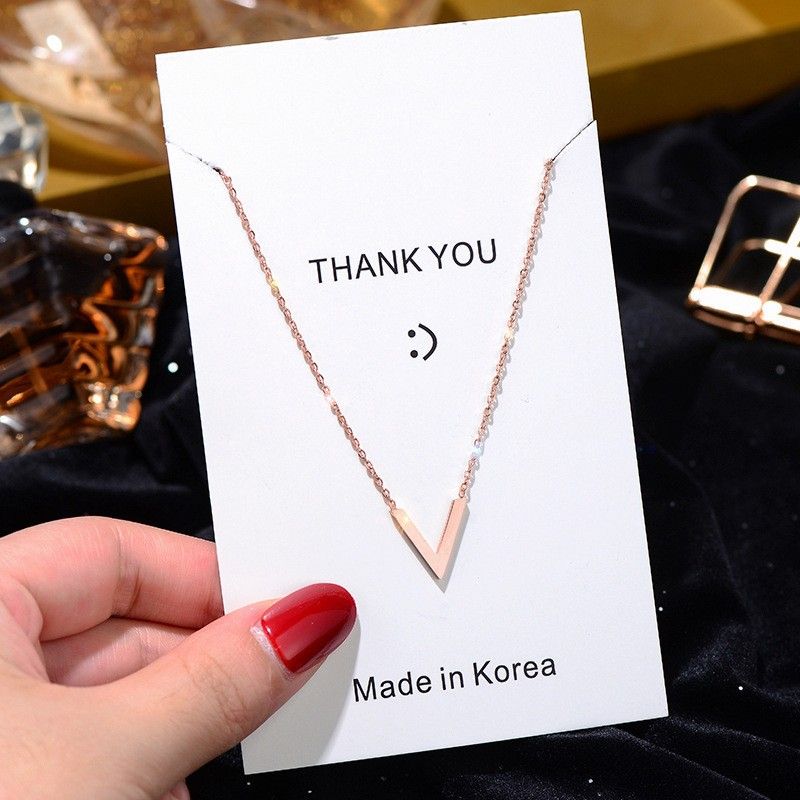 Simple Style Letter Titanium Steel Plating 18k Gold Plated Pendant Necklace