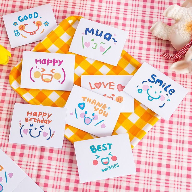 Sweet Letter Heart Shape Paper Birthday Festival Card
