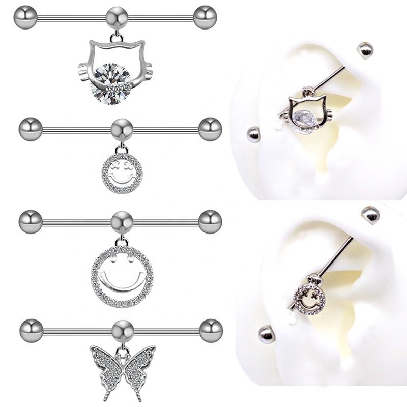 1 Piece Basic Classic Style Letter Tree Rose Epoxy Plating Inlay Stainless Steel Artificial Pearls Zircon White Gold Plated Ear Studs