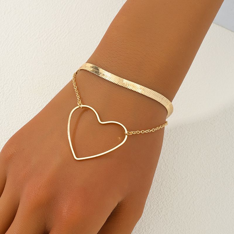 Wholesale Jewelry Elegant Lady Heart Shape Alloy Bracelets
