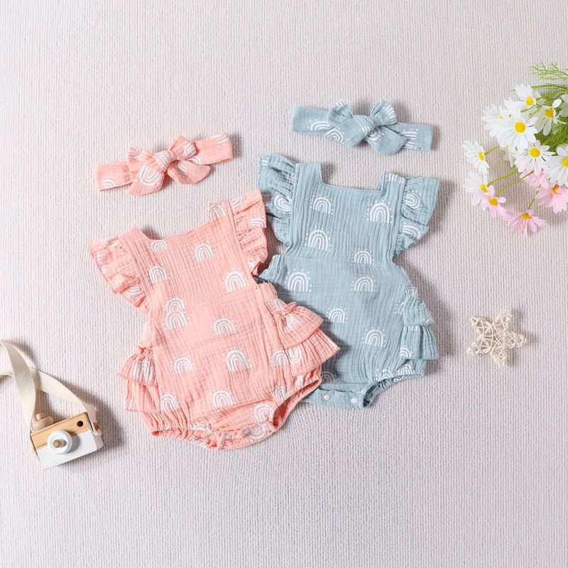 Cute Rainbow Cotton Baby Rompers