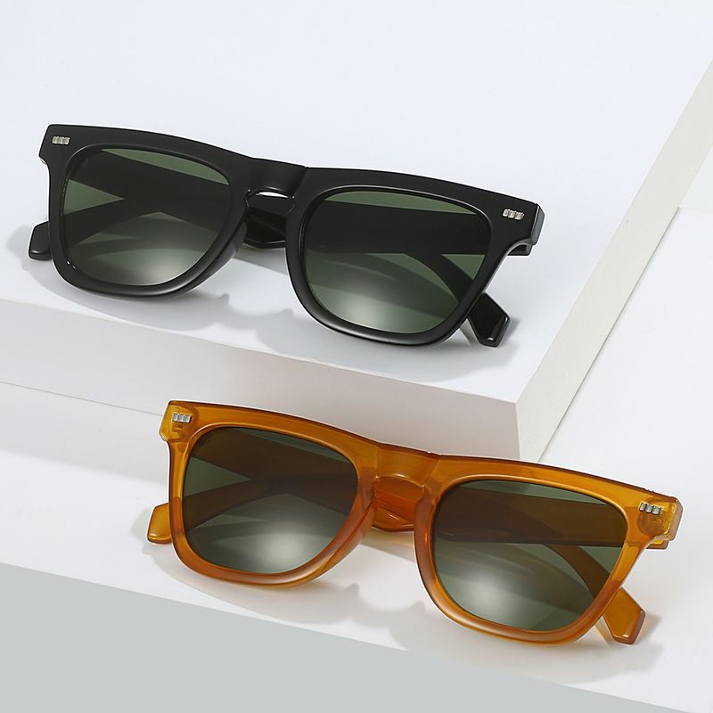 Basic Strassenmode Geometrisch Pc Quadrat Vollbild Männer Sonnenbrille