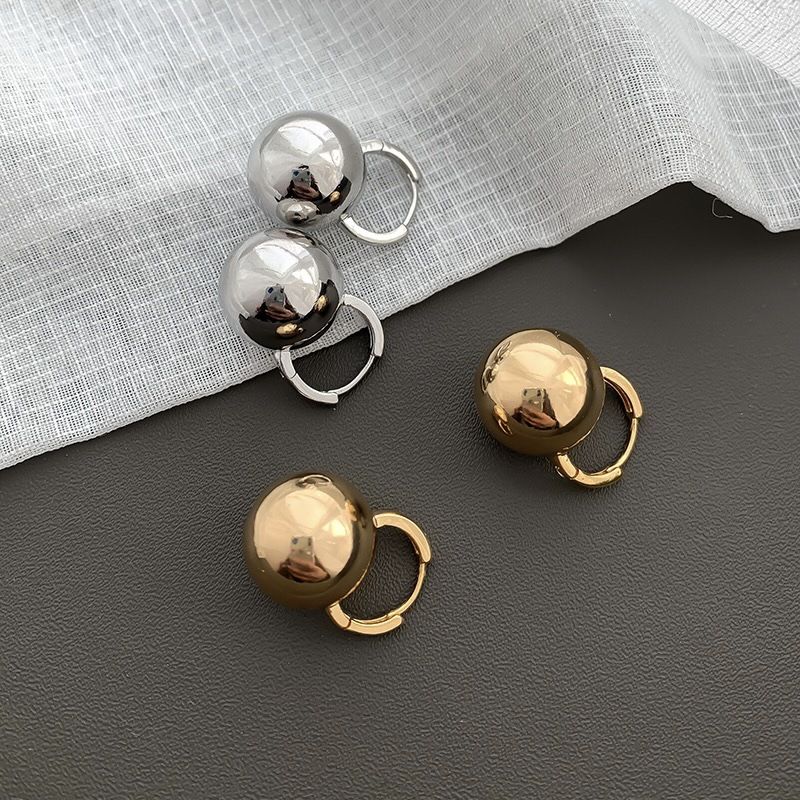 1 Pair Simple Style Round Copper Earrings