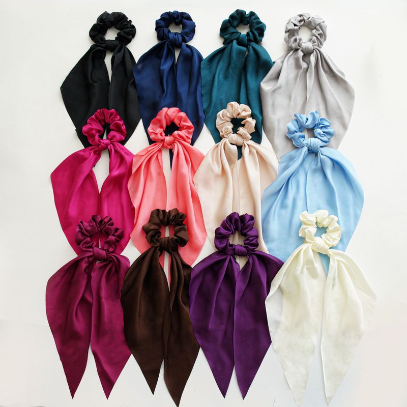 Lady Solid Color Cloth Handmade Hair Tie