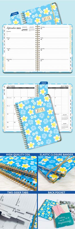 Einfache Blumenmuster Notizblock Lose Blatt Notebook