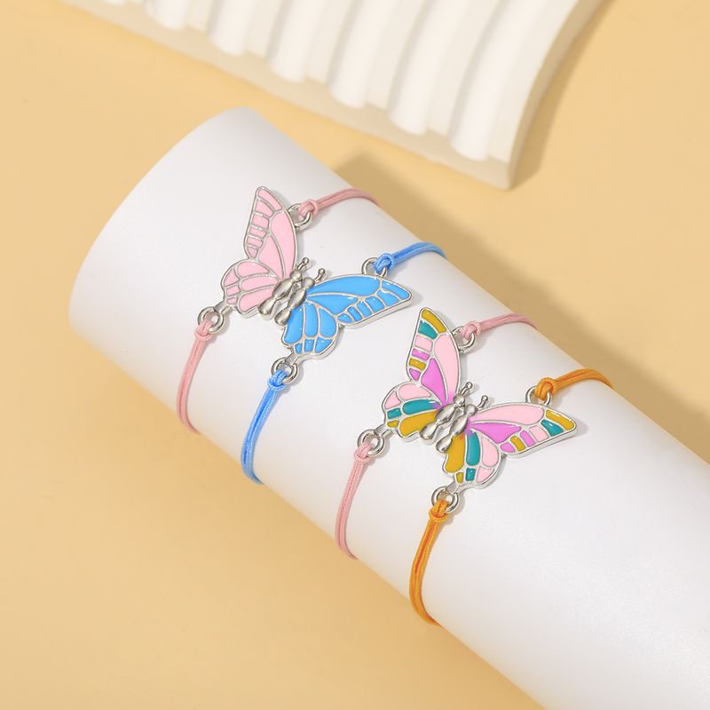 Cute Butterfly Alloy Rope Enamel Kid's Bracelets