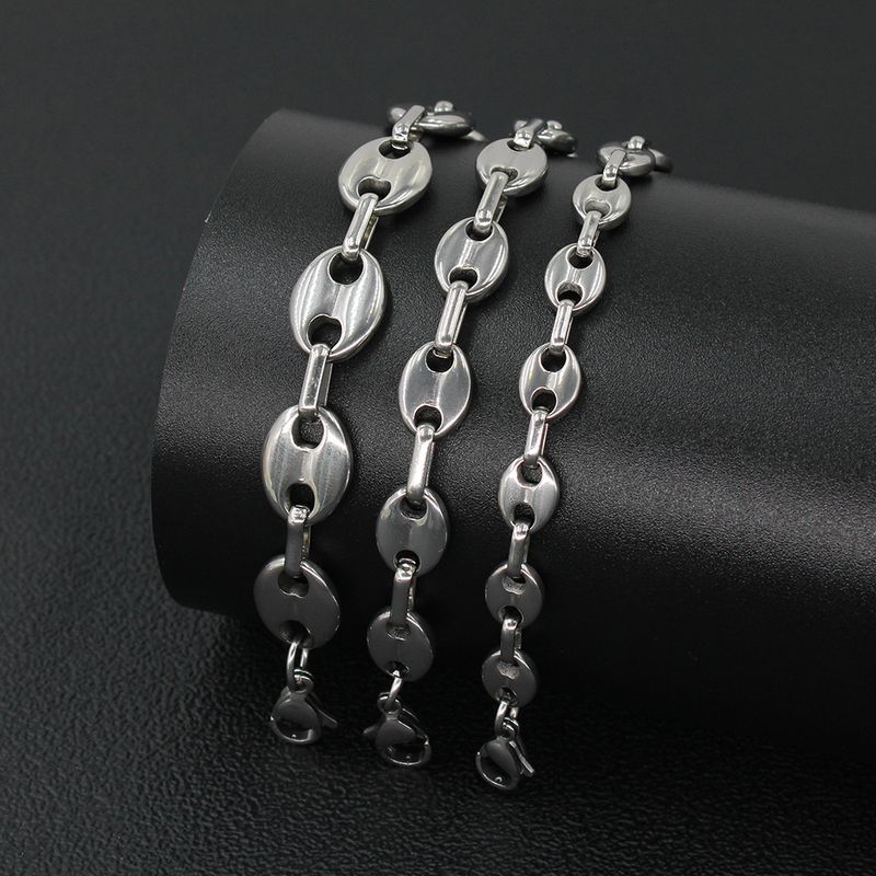 304 Stainless Steel Retro Plating Pig Nose Bracelets Necklace