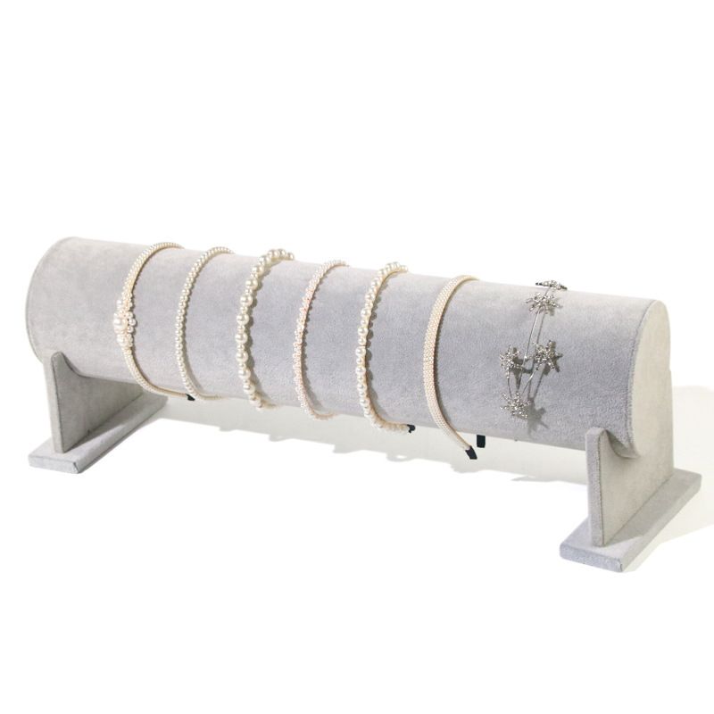 Simple Style Classic Style Solid Color Flannel Jewelry Rack