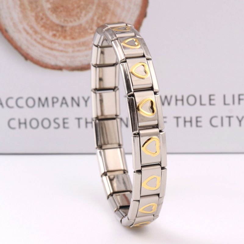 Classic Style Heart Shape Stainless Steel Bangle