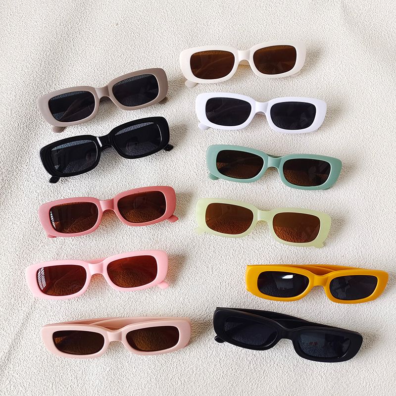 Vacation Simple Style Geometric Pc Resin Oval Frame Full Frame Kids Sunglasses