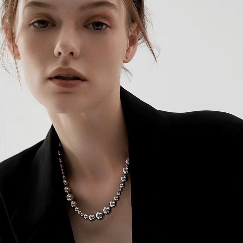 Streetwear Pearl Titanium Steel Necklace In Bulk