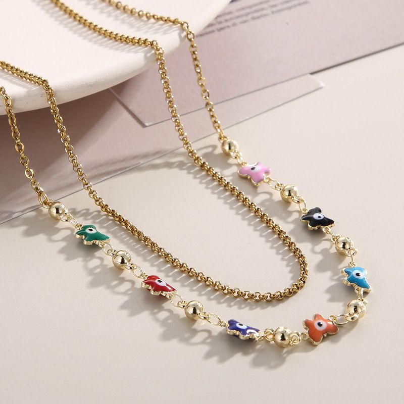 Stainless Steel 18K Gold Plated Commute Plating Pearl Pendant Necklace
