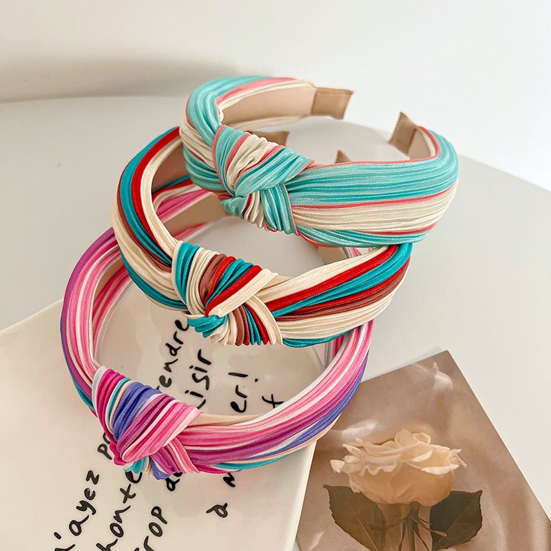 Moderner Stil Mehrfarbig Tuch Handgemacht Haarband