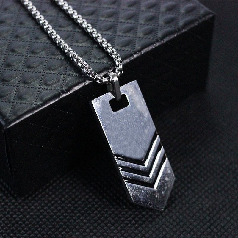 Casual Geometric Stainless Steel Men's Necklace