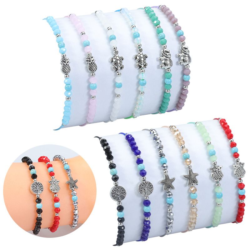 Vêtement De Rue Étoile De Mer Hibou Alliage Corde Unisexe Bracelets