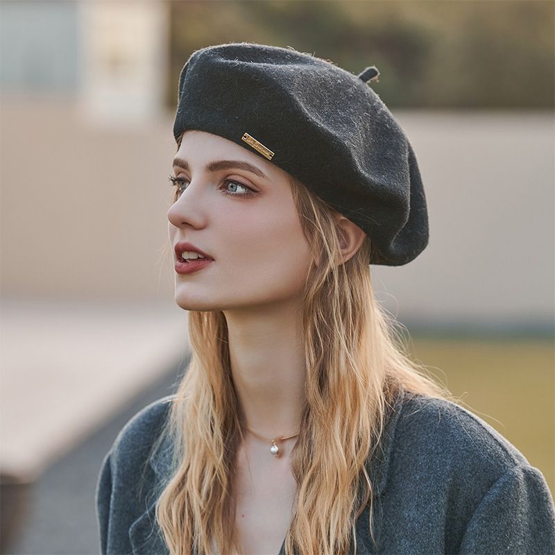 Femmes Sucré Style Simple Couleur Unie Chapeau Béret
