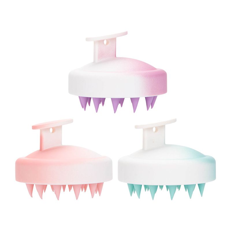 Casual Solid Color Pp+tpe Shampoo Brush