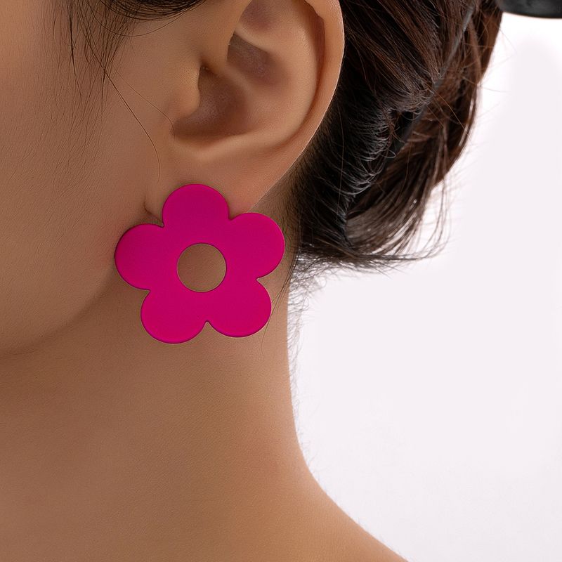 1 Pair Basic Lady Flower Plating Alloy Gold Plated Ear Studs