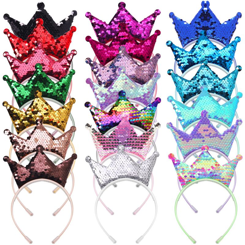 Simple Style Crown Plastic Resin Patchwork Hair Band
