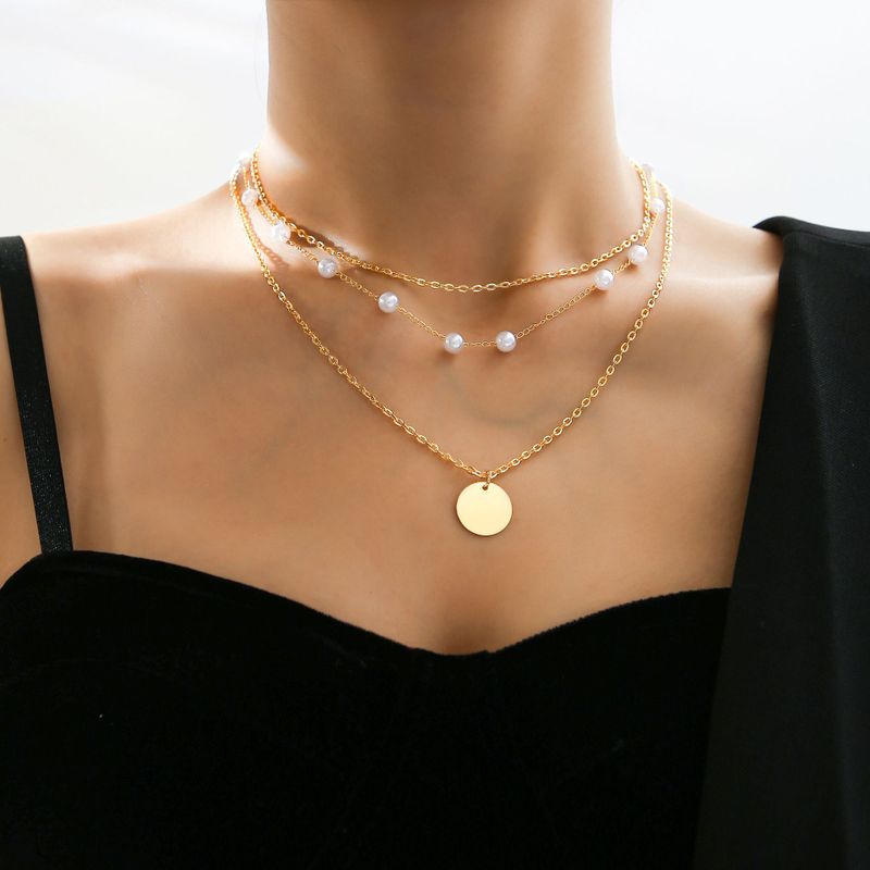 Retro Geometric Alloy Plating Women's Necklace