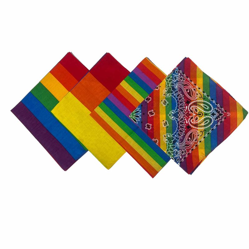 Unisex Hip-hop Rainbow Cotton Kerchief