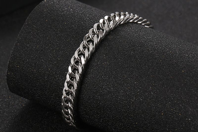 Hip-hop Rock Geometric Titanium Steel Unisex Bracelets